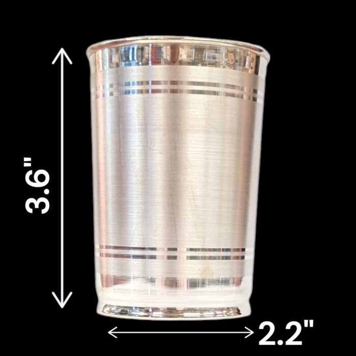 Pure Silver Glass | 3.6 inch pure silver tumbler - Image 4