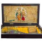 Gold Plated Divinity gift Box - Radha Krishna - Morpankh - Image 2