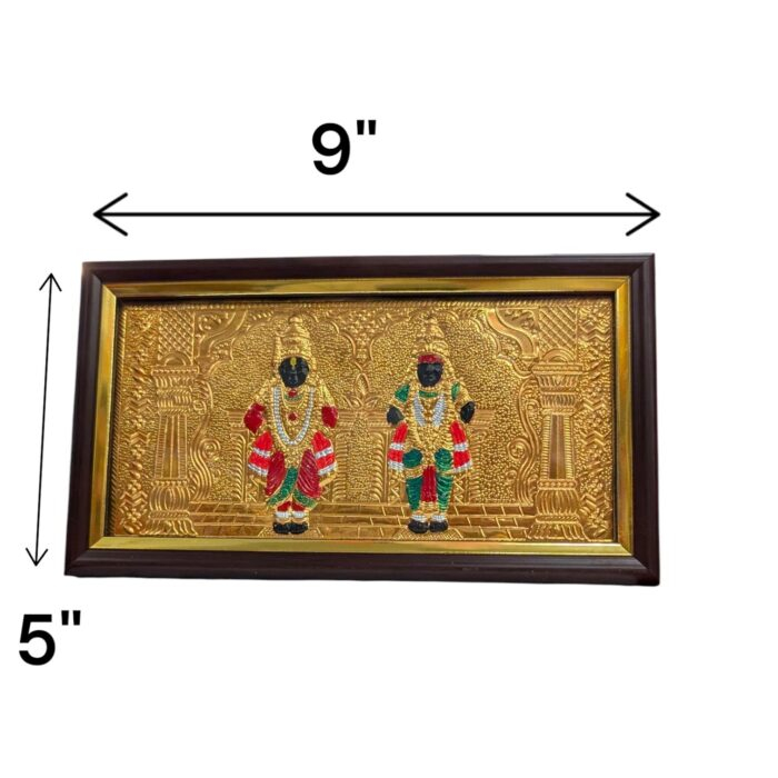 Gold foil Embossed Vithal Rukmani Photo Frame - Image 2