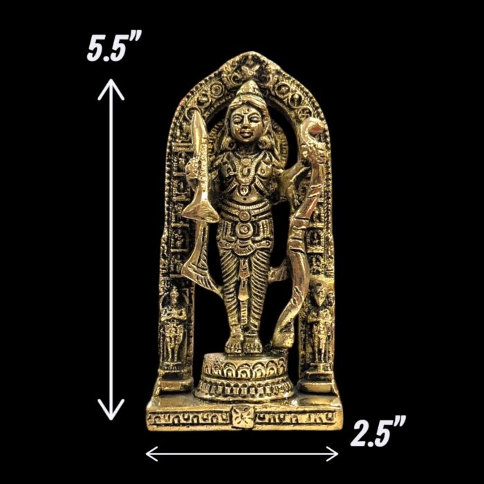 Lord Ram Lalla Brass Idol - 5.5inch - Image 2