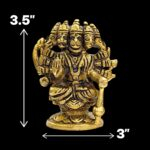 Dimensions of Brass Panch mukhi Hanuman