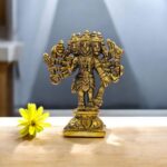 Brass Panchmukhi Hanuman Statue – 4 inch