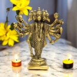 Brass Panchmukhi Hanuman Statue – 5 inch
