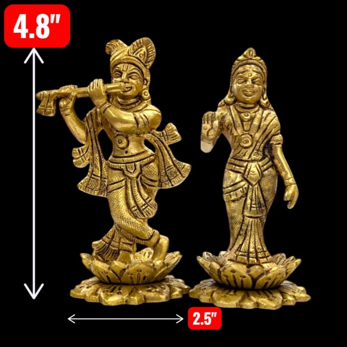 Brass Radha Krishna - 5inch - Image 2