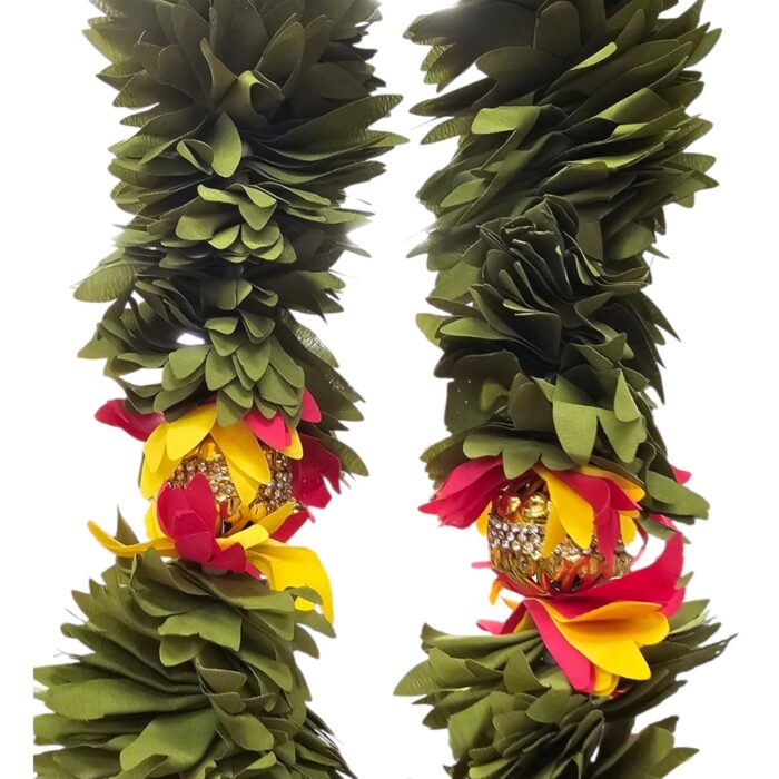 Close up of fabric lotus strings