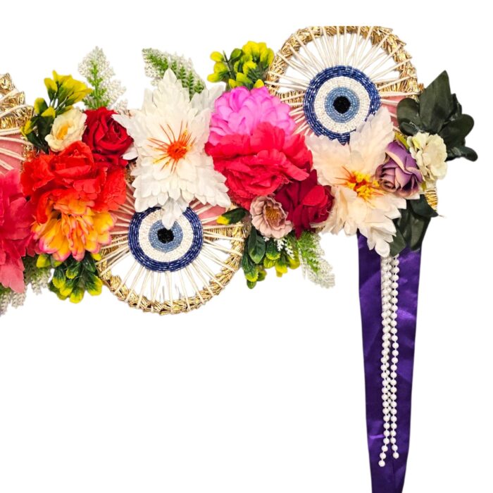 Close up of evil eye toran | Fancy toran for Diwali Decor