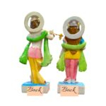 Back profile view of Radha and Krishna Idol