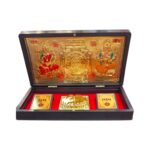 Gold Plated Divinity gift Box - Lakshmi Ganesh & Yantra