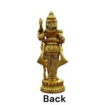 Backside profile view of Brass Ram Lalla Idol
