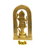 Backside profile view of Brass Ram Lalla Idol