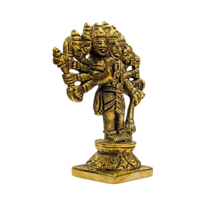 Brass Panchmukhi Hanuman Statue – 4 inch - Image 4