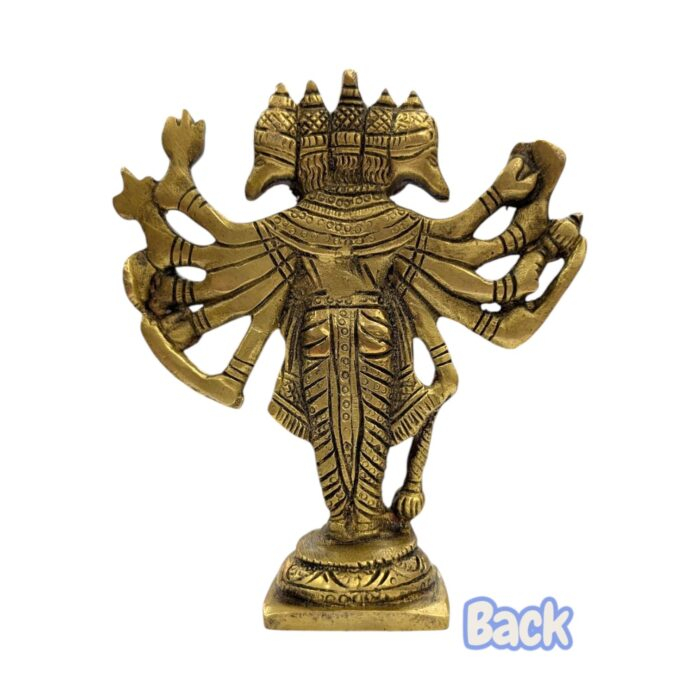 Brass Panchmukhi Hanuman Statue – 5 inch - Image 6