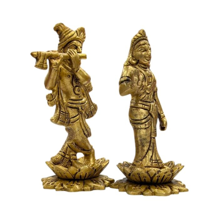 Brass Radha Krishna - 5inch - Image 4