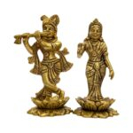 Brass Radha Krishna - 5inch - Image 5