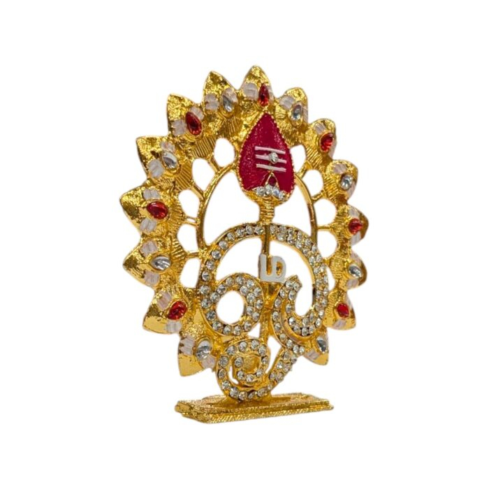Tamil Om Metal Idol with Stones - Image 4