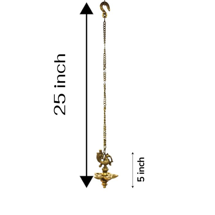 Dimensions of the brass hanging diya