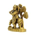 Side profile view of Brass Krishna Idol