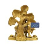 Back side profile view of Brass Krishna Idol