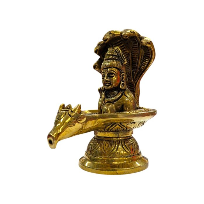 Nandi Shivling Brass Statue | Shiva lingam with Nagraj in Brass - Image 5