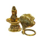 Nandi Shivling Brass Statue | Shiva lingam with Nagraj in Brass - Image 8