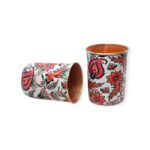 Printed Copper water tumbler | Set of 2 Copper Glass | Great gift Idea
