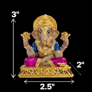 Dimensions of Car Dashboard Idol of Dagdusheth Ganesha