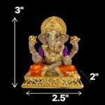 Dimensions of Dagdusheth Ganesha Idol - 3 Inches | Car Dashboard Idol