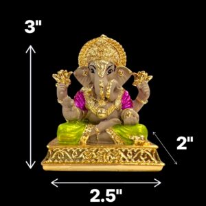 Dimensions of Car Dashboard Idol of Dagdusheth Ganesha
