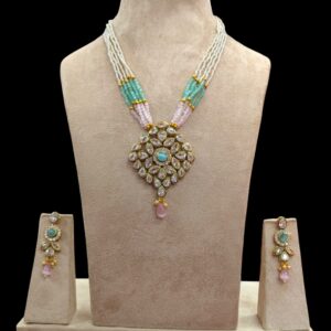 Maharani haar with Crystal, Kundan and AD diamond work