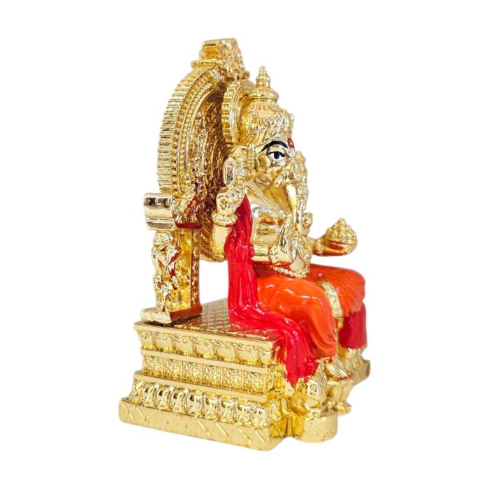 Side view of Ganesha Idol on a throne | Great Diwali Gift