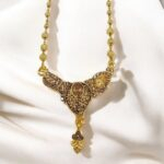 Golden oxidized mangalsutra