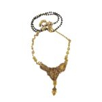 18 inch chain on Golden oxidized mangalsutra