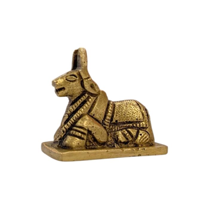 Brass Nandi Idol - 1.8 Inches | Nandi Statue for Home Temple - Image 6