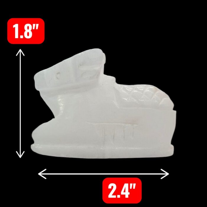 2.5 Inches White Marble Nandi Cow Idol | Nandi Statue for Home Temple - Image 2