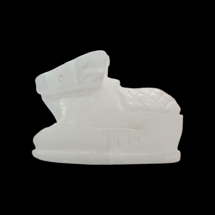 2.5 Inches White Marble Nandi Cow Idol | Nandi Statue for Home Temple - Image 7