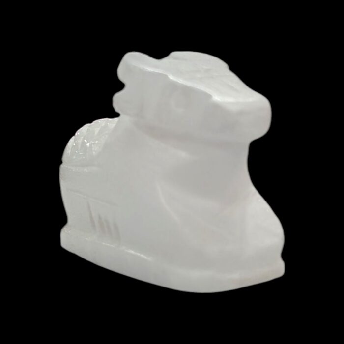 2.5 Inches White Marble Nandi Cow Idol | Nandi Statue for Home Temple - Image 4