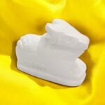 2.5 Inches White Marble Nandi Cow Idol | Nandi Statue for Home Temple