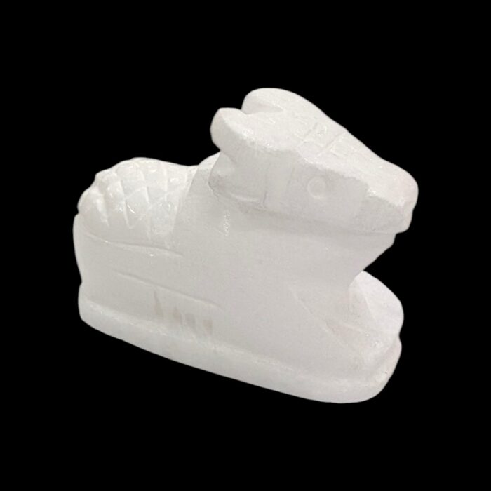 2.5 Inches White Marble Nandi Cow Idol | Nandi Statue for Home Temple - Image 5