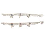 Pair of pure silver anklets