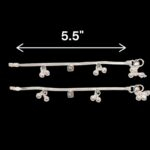 Dimensions of Pair of silver anklets for baby