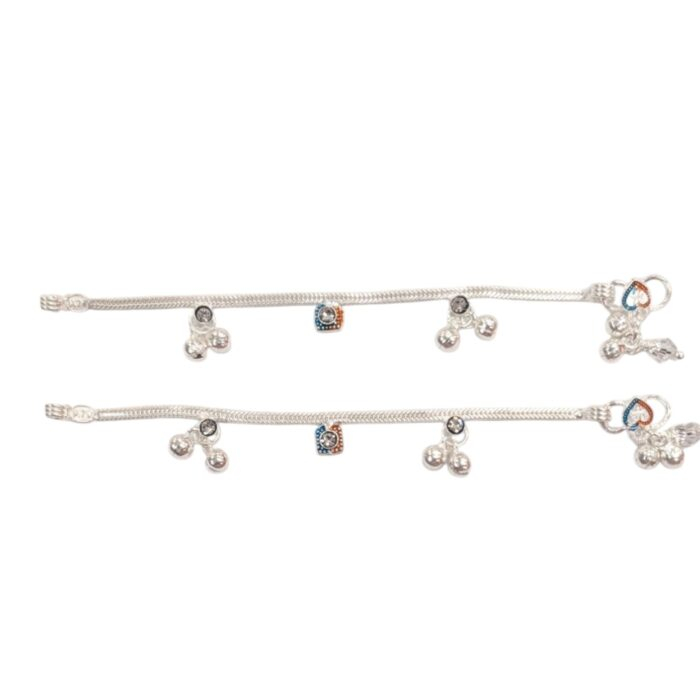 Pair of silver anklets for baby