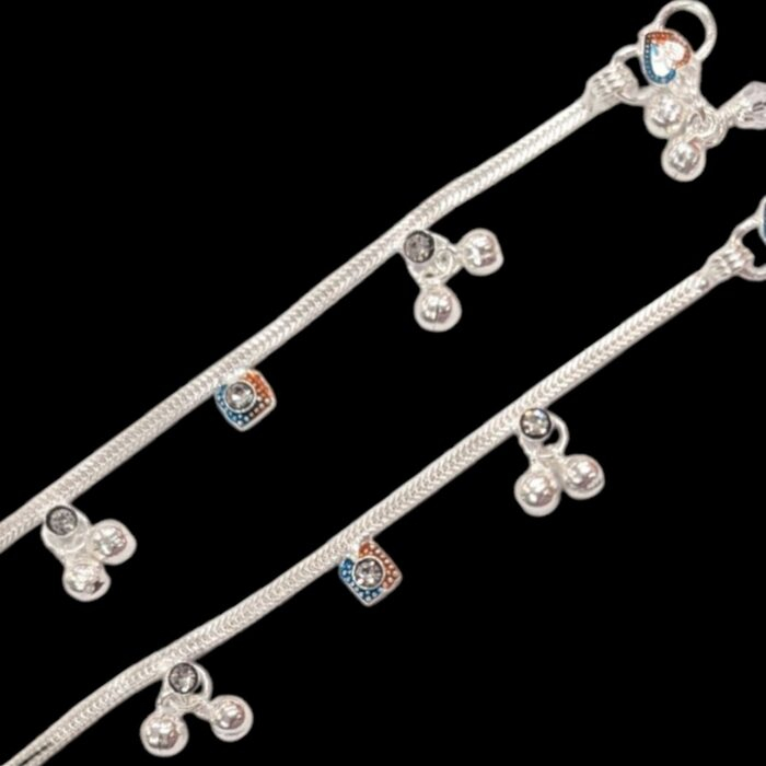 Close up for pair of anklets for baby