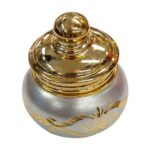 Top profile view of silver trinket box | chandi ki dabbi