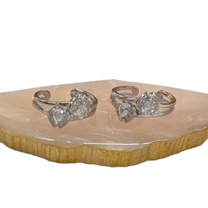 Pair of pure silver toe rings