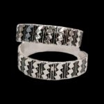 Close up of silver tor rings