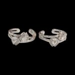 Pair of pure silver toe rings