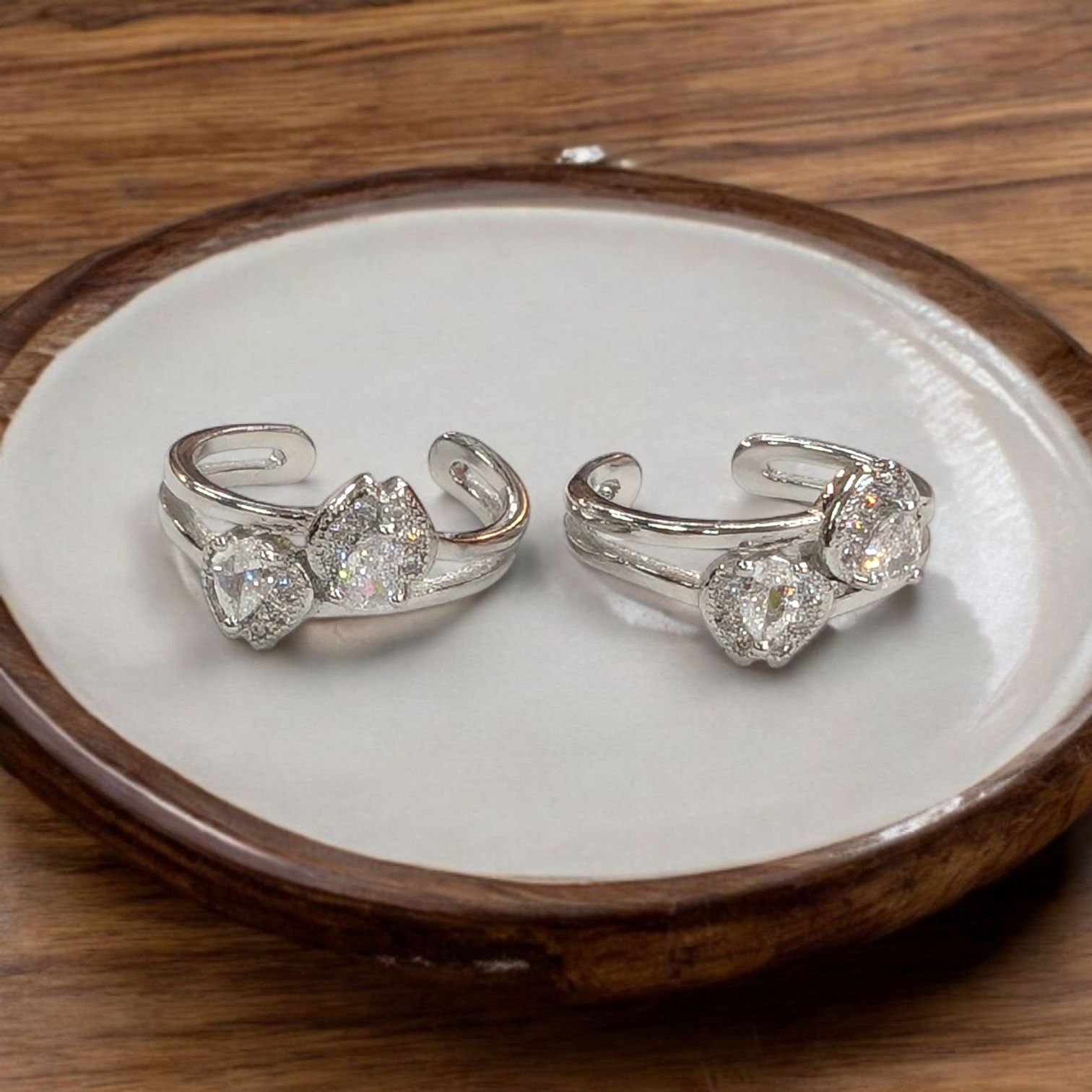 Pair of pure silver toe rings Pair of pure silver toe rings