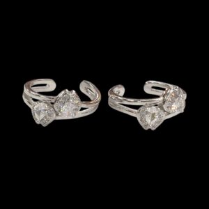 Pair of pure silver toe rings