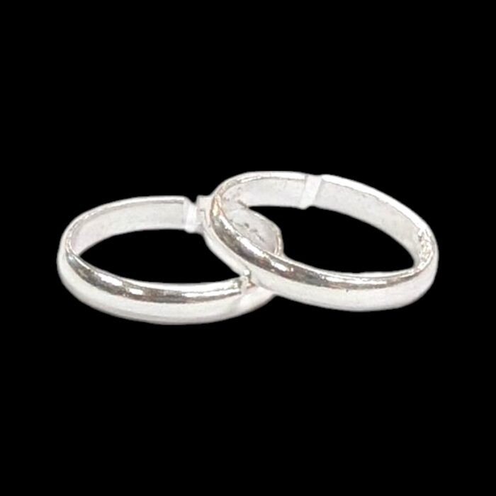 Pair of Pure Silver Toe Rings | Adjustable Toe rings - Image 3