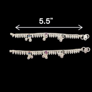 Dimensions of Pure Silver anklets